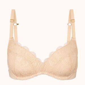 Lively The Lace No Wire Push Up Bra in Beige Size 36B
